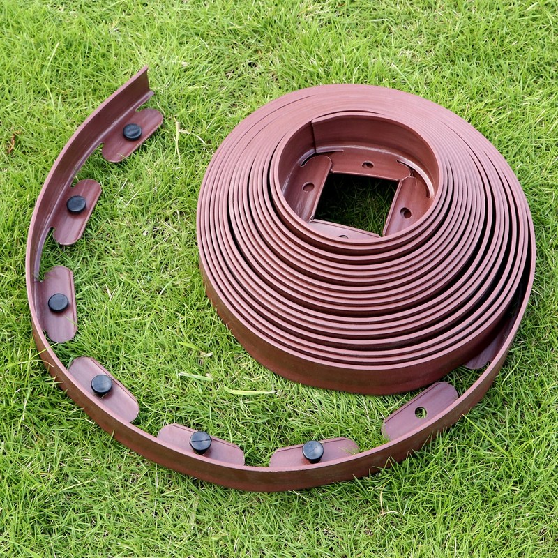 QWORK Garden Edging, 40ft x 2 in Polyethylene Landscape Edging