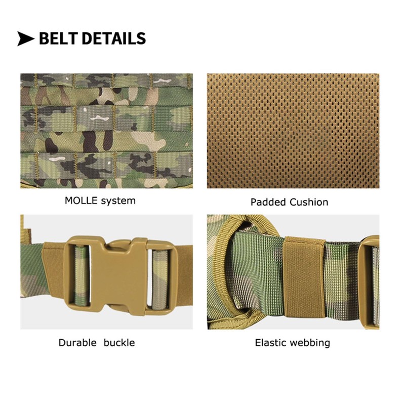 CrogaGear Tactical Belt Quick Release Adjustable Molle for Law Enforcement