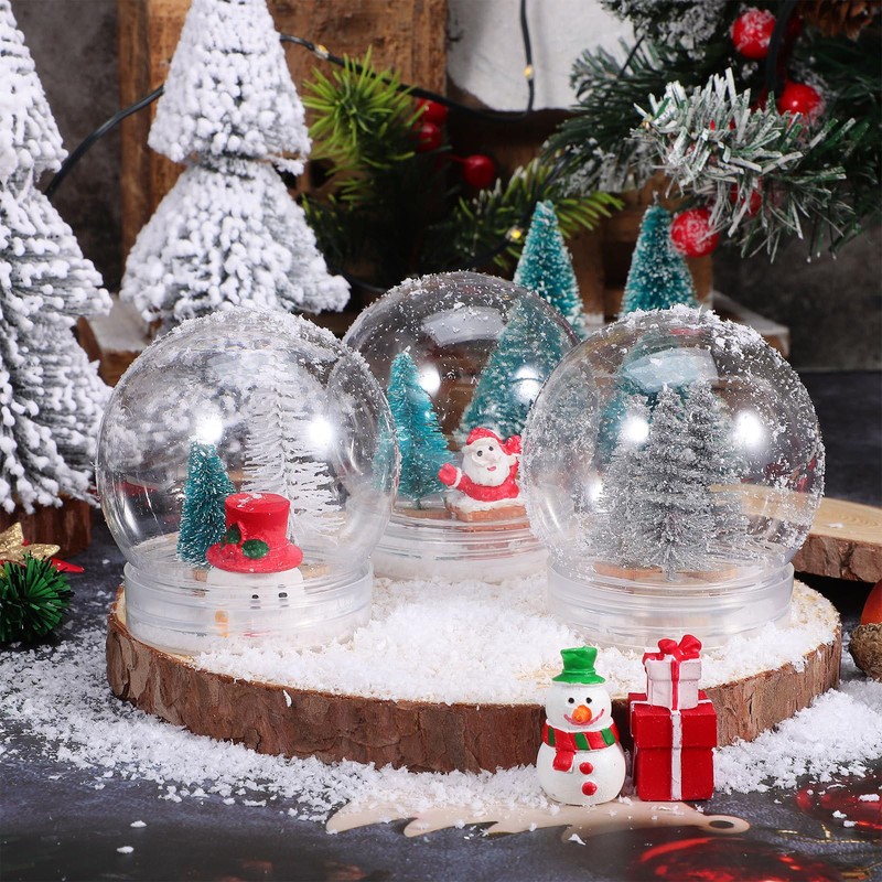 Operitacx 10-Piece 2 36 Inch Snow Globe Set Clear Christmas