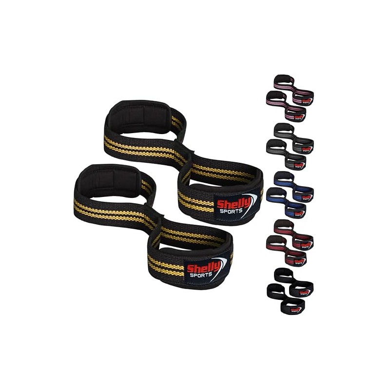 Shelly Weight Lifting Straps Figure 8 with Padded Cuff Wrist
