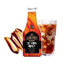 [Nokchawon] Korean Earl Grey Syrup, Bergamot-Infused Drink Syrup for Milk Tea, Iced Coffee & Home Cafe, Beverage Flavoring, 15.22 fl oz