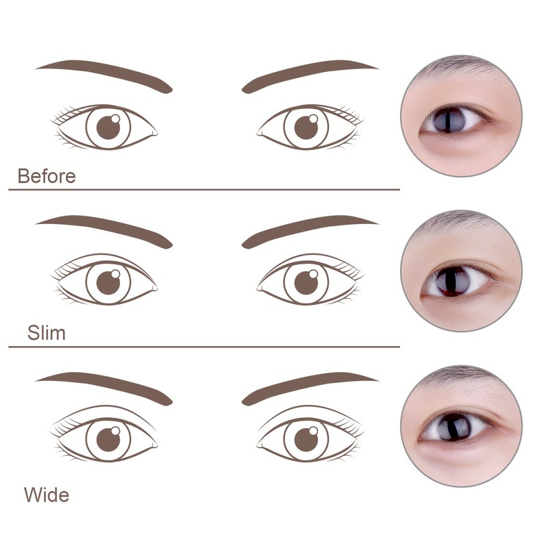 TecUnite 1200 Pieces Invisible Double Eyelid Tape Instant Lift Double