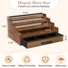 4 Tier Cologne Stand Organizer for Men, Retro Wooden Perfume
