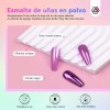 Saviland Polvo De Espejo Mágico Efecto Espejo Metálico 49pcs