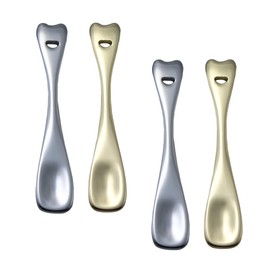 Baluue 4pcs Zinc Alloy Facial Cream Applicator Spoons Reusable Face Mask Scoop Tool for Cosmetics for DIY Beauty Treatments