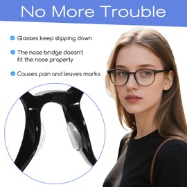 10 Pairs Glasses Nose Pads Silicone, Anti Slip Nose Pads for Glasses