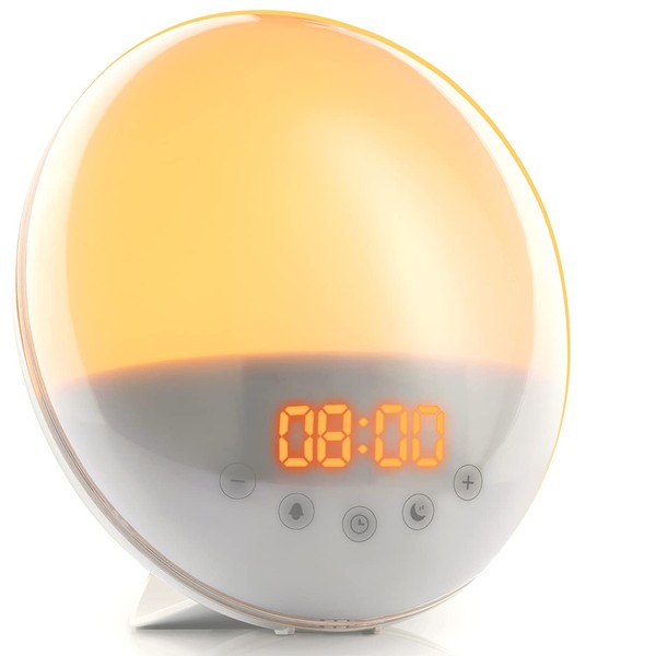 High Fidelity Dawn Simulator - For Light Awakening - Alarm Clock with Black Night Mode and White Noise - Sunlight, Twilight, Radio Bedside Lamp
