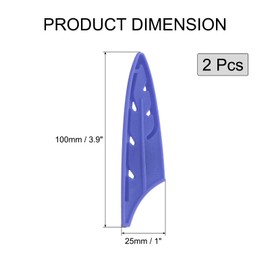 uxcell 2 Pcs Knife Cover Sleeves, 3.9" x 1" PP Knives Edge Guard Blade Protector Universal Knife Sheath for Home Kitchen, Blue