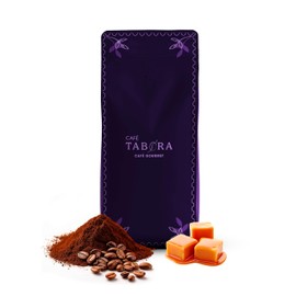Cafe Gourmet Molido 400g - Tueste Medio/Oscuro con Notas de Toronja, Lima, Azúcar Morena y Caramelo | Resellable con Tin Tie | Proceso Semilavado | Origen México - Ideal para Despensa | CAFE TABORA