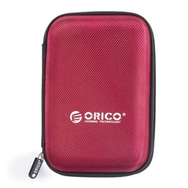 ORICO 2.5 Inch Hard Disk Storage Case Portable HDD Protection Case SSD Body/Cable Accessory Storage Scratch-proof Dust-proof Shock-resistant 2.5 Type SSD Container Case Red PHD-25