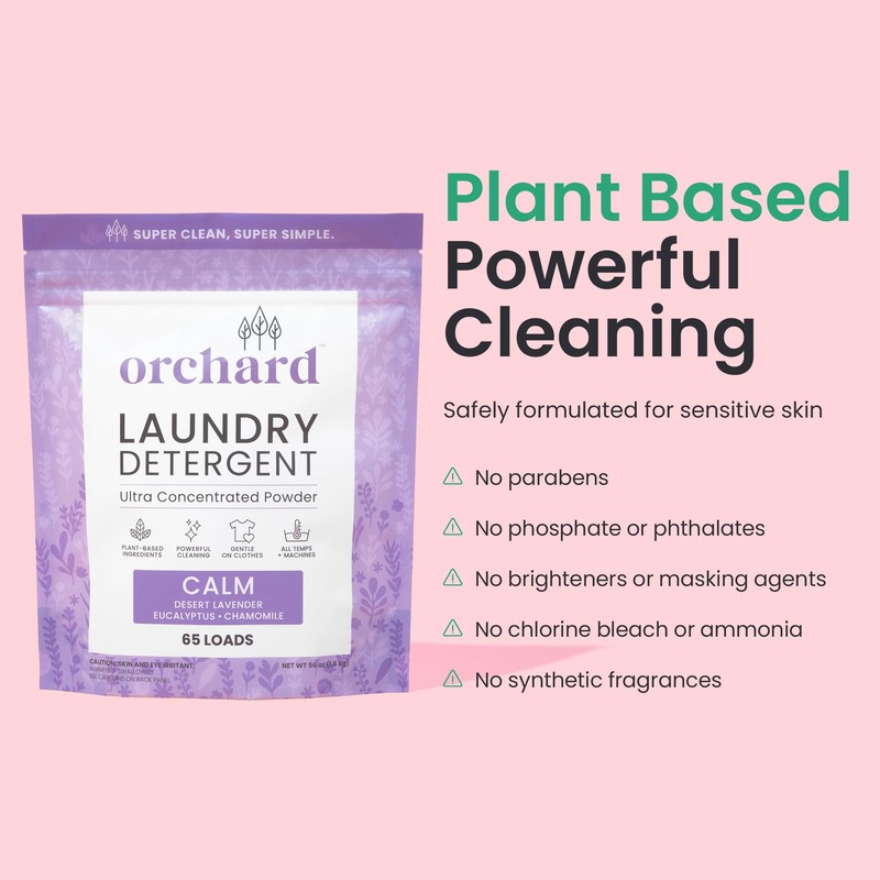 Orchard Laundry Detergent Powder Natural Deep Cleaning Laundry Powder for