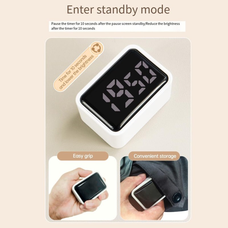 MUNEFE Digital Kitchen Timer, Magnetic Countdown Countup Timer with Large