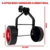 Poggapp Lawnmower Wheel Universal Lawnmower Set with Stabilisers Adjustable Lawn