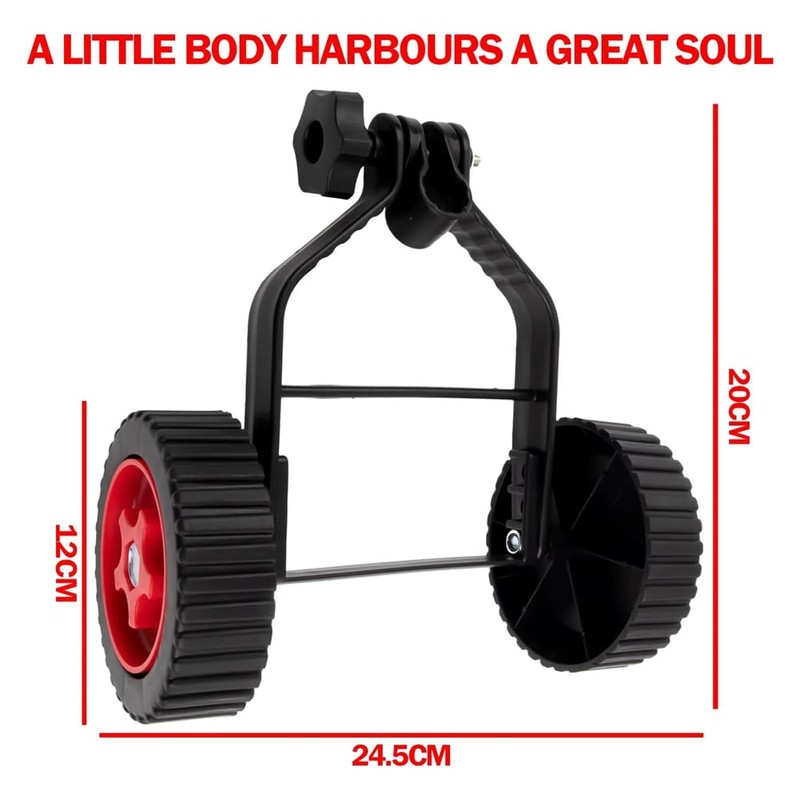 Poggapp Lawnmower Wheel Universal Lawnmower Set with Stabilisers Adjustable Lawn