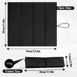 NICOLA Folding Sit Mat, Thermally Insulated, Waterproof, Moistureproof, Portable Seat Pad, Lightweight Sitting Cushion for Outdoor Camping, Hiking, Picnic, Beach, Park, Playground, Fishing (Black)