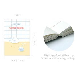 Monolike B6 Storytown Afternoon 6-Month Planner, Fishbowl & Cat, Monthly Plan, Weekly Plan, Scheduler