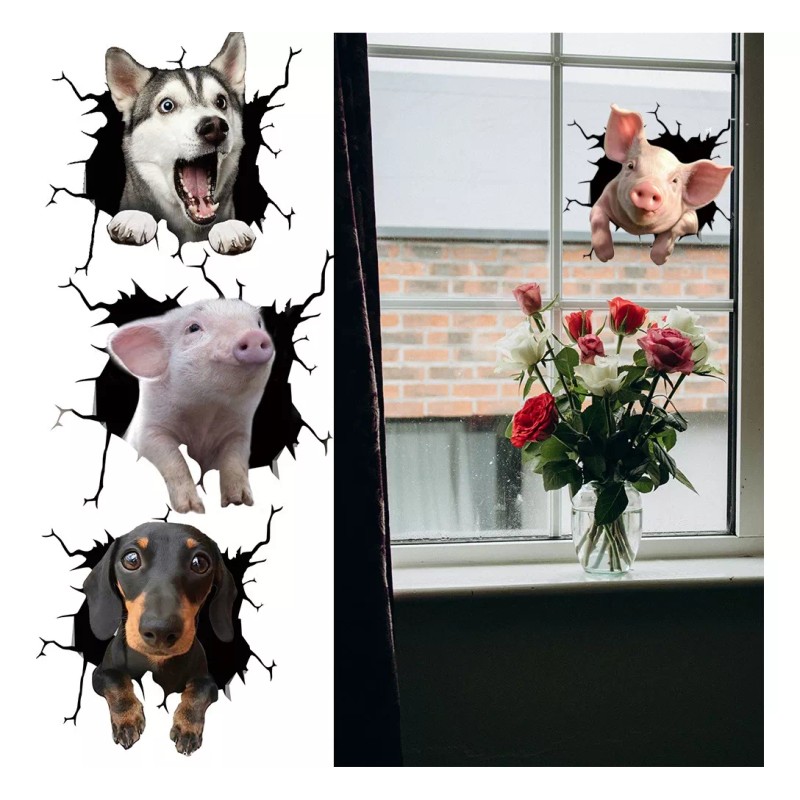 Dolores Calcomanias Stickers Vaso Realista 3d Pegatinas Autos Coche