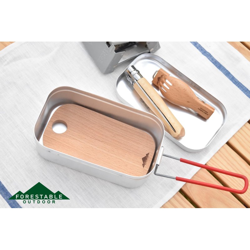 FORESTABLE Square Board 80 Wood Natural Wood Outdoor Camping Cutting