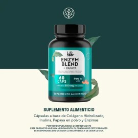 Enzimas Digestivas Bromelina Papaína 60 Cápsulas | LIFE360+