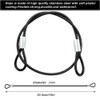20 Pack Safety Stainless Steel Tethers,Coated Security Tether Lanyard Kit