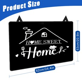 Hob Covers, 62 x 53 cm Ceramic Hob Cover with 2 Non-Slip Hooks on the Top, Hob Cover for Glass Ceramic Hobs