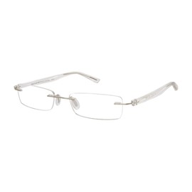 Scojo New York Gels Slim Rectangle Reading Glasses, Handmade Scratch Resistant Readers for Women and Men, Crystal - 2.75x