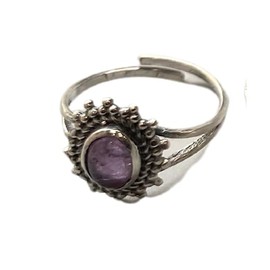 VIE Cocktail Crystal Oval Ring, Amethyst