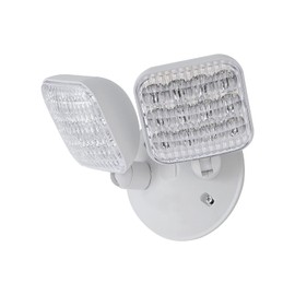 TANLUX Emergency Remote Head Lighting, 1 Pack Double Head Emergency Light, UL Listed, Multi Voltage 3.6 to 24 Volt Input, 2 by 3 Watts, 2 by 180 Lumen, White