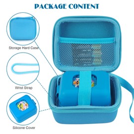 MGZNMTY Carrying Case and Silicone Case for Bitzee Magicals Interactive Toy Digital Pet and Case, Protective Skin Cover for New Bitsy Electronic Virtual Pet (Magic Blue)