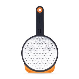 Dreamfarm Ograte Two-Sided Coarse Food & Vegetable Speed-Grater with Non-Slip Bowl Hook & Foot - 6mm Coarse Grater, Orange