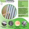 ToolSpace Curved Calorie Binding Brush, Radiator Brush, Width 63 mm,