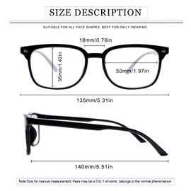 STASTEND 5 Pack Reading Glasses Blue Light Blocking for Women,Computer Readers with Spring Hinge (Multicolor-C1, 0.75, multiplier_x)