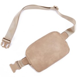 Telena Leather Belt Bag for Women Fashionable Fanny Packs Cross Body Bag Waist Pack beltbags - Color: Light Brown