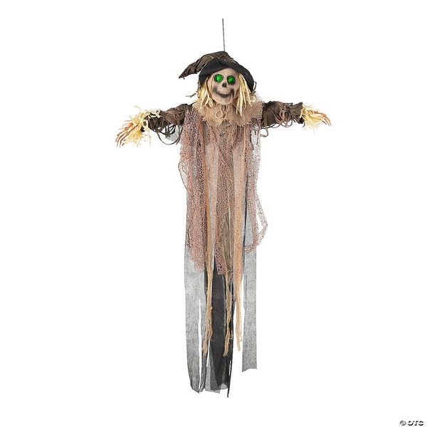 Light-Up Hanging Skeleton Scarecrow Halloween Decoration 43 1/4" x 70