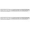 Set of 2 Rulers 30 cm Metal Scale Ruler with