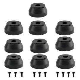 QJPT 10 Pack Walking Stick/Cane Tips Compatible with HurryCane Freedom Edition,Walking Cane Bottom Rubber feet Replacement Part with Screws