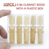 CashBeat Bb Clarinet Reeds, 10-Pack, Strength 2.5, with Protective Plastic