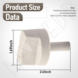 3-Pack 78960 Grill Replacement Control Knob (Stem Length 1-3/8") Compatible with Spirit 500 & 700 Genesis 1000-5500, Replaces 164670, 303614