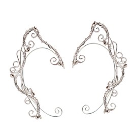Baluue Delicate Elf Ear Non Piercing Ear Clip Earrings for Women Handmade Vintage Design for Cosplay Daily Wear and Special Occasions for Anniversary and Birthdays