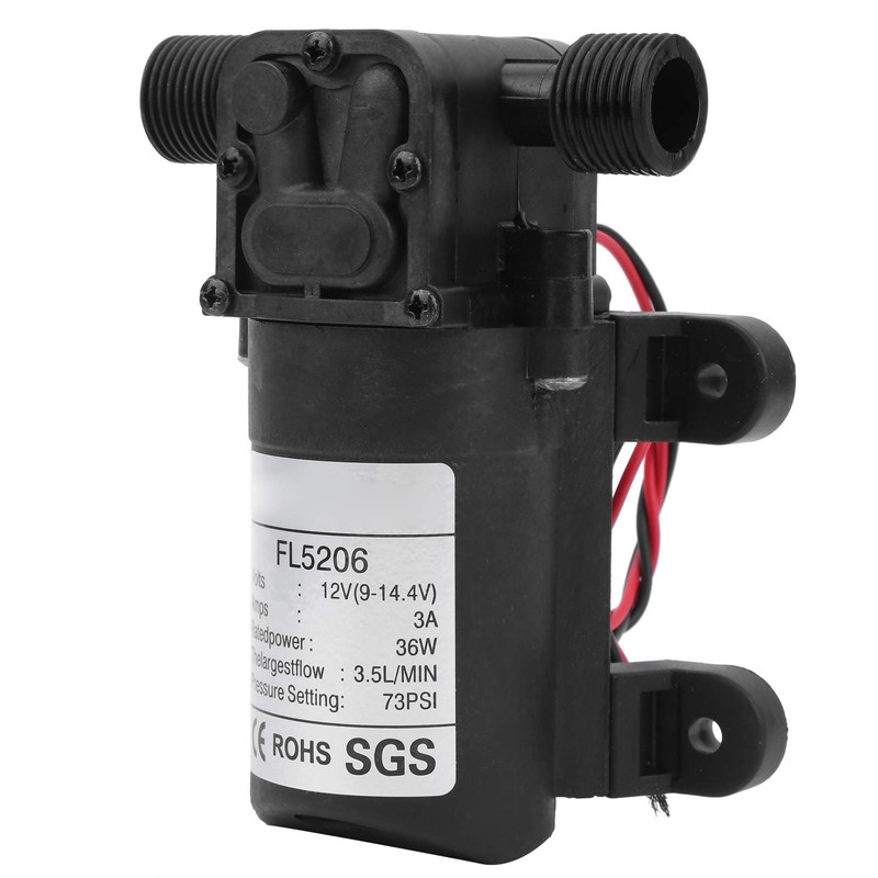 12V Diaphragm Pump,3.5L/min 36W 3A DC12V Diaphragm Pump 73PSI Fit