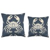 Hermit Crab Duotone Animal Wildlife Pattern Throw Pillow