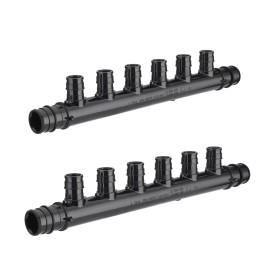 Efield 2 PCS EFIELD 6 Ports Open Pex-A Expansion Poly Manifold 3/4 Trunk, 1/2" Ports
