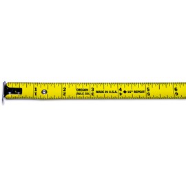 Oregon Rule Co. Measuring Tape – 3/4 Inch Wide X 16 Foot Long – Dual Directional – Power Return – Fractional – 1/16” Grads