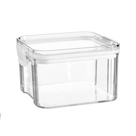 Argon Tableware Food Storage Containers - 460ml - White - Pack of 3 - Clear Airtight Reusable Stackable Freezer Storage Meal Prep Container Lunch Tupperware Box with Clip-Lock Lid