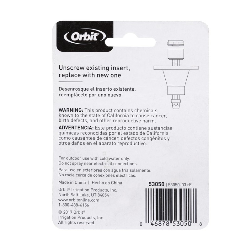 Orbit 53050 - Flush Head Sprinkler Brass Full Pattern Replacement