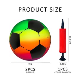 XMNIVATE 2 Pieces Of Inflatable Football, 1 Inflatable Tube, Beach Inflatable Football, Indoor Game Football, Children'S Inflatable Football Toys