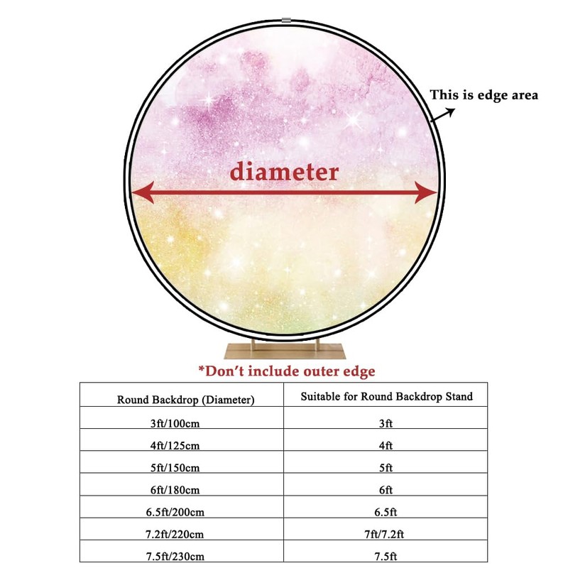 OERJU Spring Easter Round Backdrop Cover Easter Photography Backdrop Easter