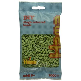 Hama Sacchetto di perle | circa 1000 perline Midi | Mosaico arte e artigianato per bambini a partire dai 5 anni | Matcha verde