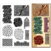 PH PandaHall Texture Clear Stamps for Card Making, Lace Texture