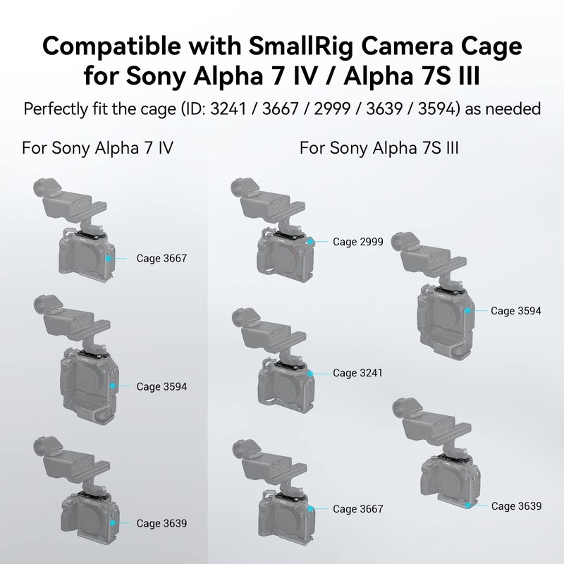 SMALLRIG Mounting Plate Adapter Plate for Attaching FX3 / FX30